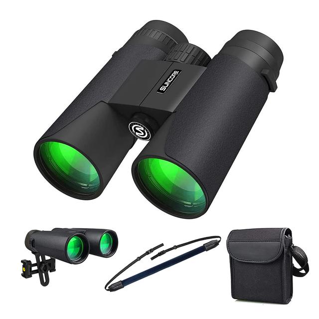 TEMU Suncore 10x42 High-powered Binoculars For Adults - Hd Optics With Phone Adapter, , Durable Construction & For Bird Watching, Hunting, , (black)