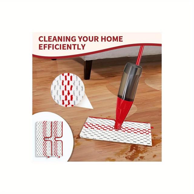 TEMU 2pcs Compatible With Max - , , Cleaning For Hardwood, Tile, Vinyl Floors - Reusable Mop Pads Refills (2pcs), Floor Maintenance, Fabric, Sturdy Construction, Pet Owners