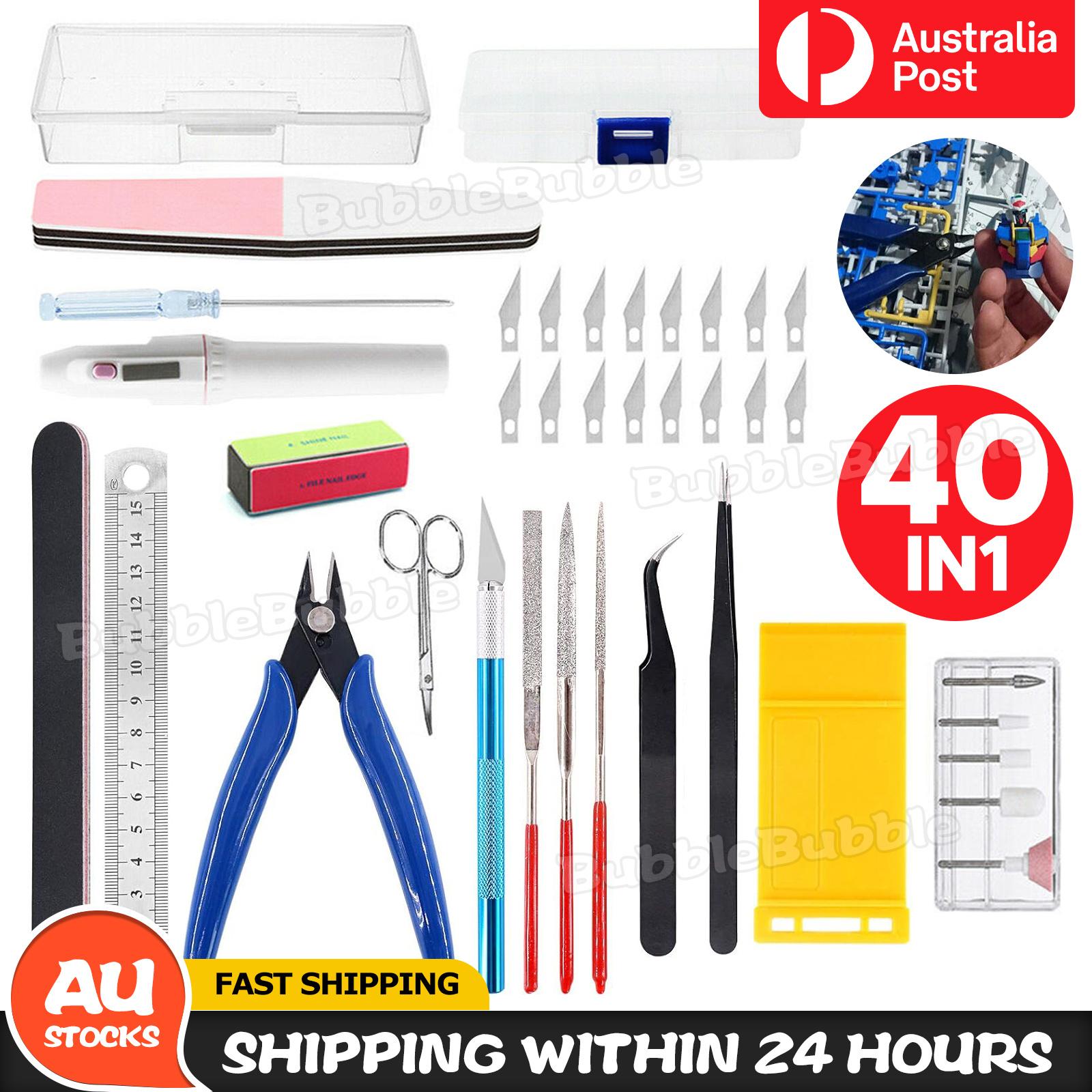 TEMU 40pcs Essential Tool Kit For Hobby Model Construction, Including Grinding Tools For Gundam Models
