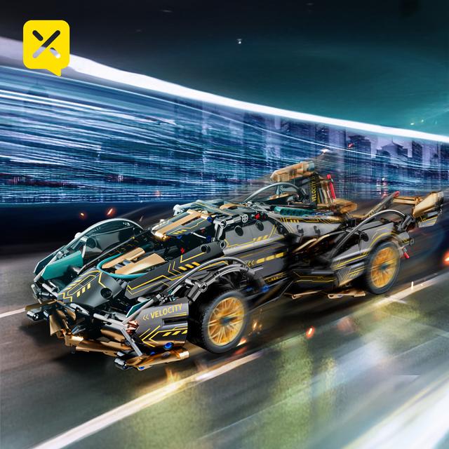 TEMU Ein limitiertes Edition Modellbausatz-Set Super-Sportwagens mit 1330 Teilen, hergestellt aus stapelbarem ABS-Kunststoff, als Geschenk für Geburtstage und Partys