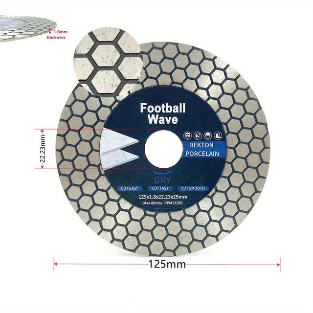 TEMU 115/125mm Diamond Saw Blades For Tiles, Designed For Hexagonal Cutting With A Wide Range Of Applications, Ensuring Chip- For Wet And Dry Cutting At A 45° Angle.