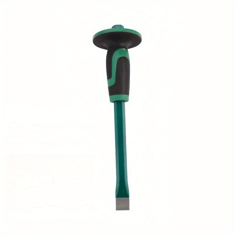 TEMU 1 Pack Of Durable Alloy Steel Brick And Stone Chisel With Hand Guard - Sharp And Wear-resistant Flat And Pointed Heads For Carving, Peeling And Breaking - For Woodworking And Construction