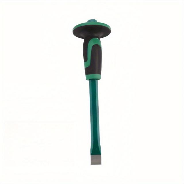 TEMU 1 Pack Of Durable Alloy Steel Brick And Stone Chisel With Hand Guard - Sharp And Wear-resistant Flat And Pointed Heads For Carving, Peeling And Breaking - For Woodworking And Construction