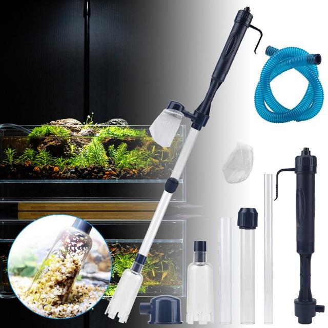 TEMU Aquarium Gravel Vacuum - Manual Siphon Pump For & Fish Cleaning, Abs Material