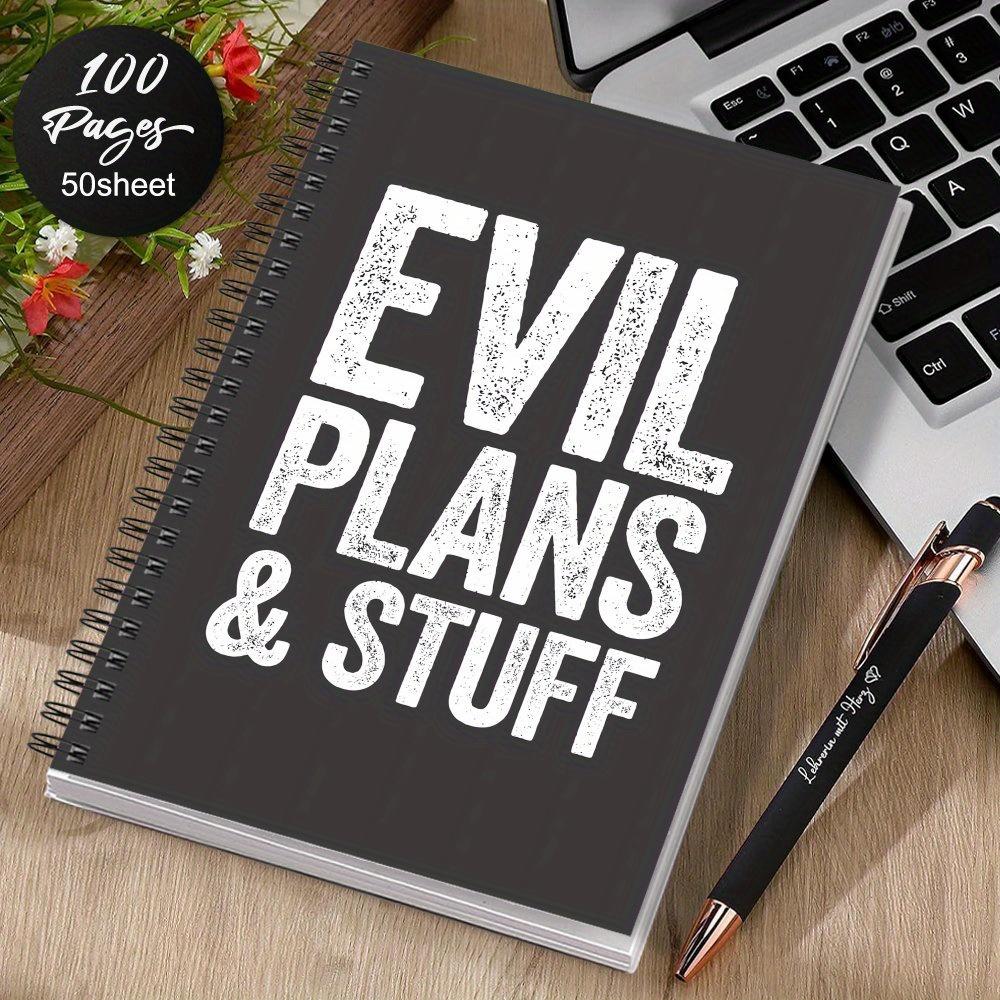 TEMU Cuaderno de espiral para el trabajo - Diario de humor de oficina con , planes malvados y diseños, un regalo de broma para , empleados, equipos, adultos y jefes
