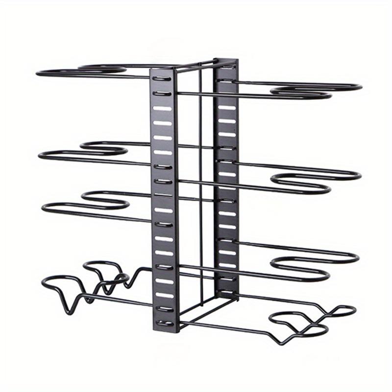 TEMU Metal Pots And Pans Organizer For Cabinet, Heavy Duty Pot Pan Rack Under Sink Organizers And Storage, Kitchen Cabinet Organizer With 8 Adjustable Tiers