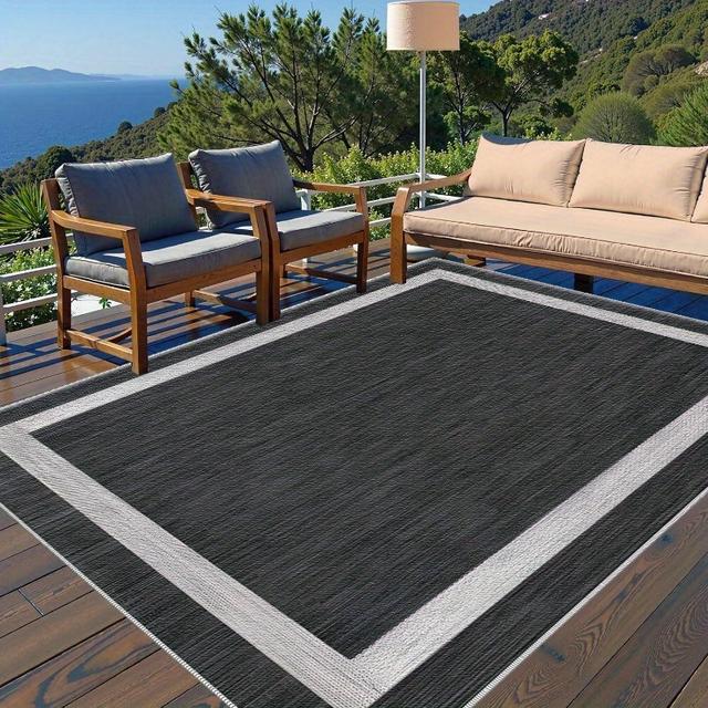 TEMU 1pc Extra Large Outdoor Mat - Lightweight Anti-slip Indoor/outdoor Mat, Machine Washable Large Area Mat (up To ), Durable Floor Mat For Patio, Deck, Rv, Garden, Backyard - Easy Clean , Mat Mat