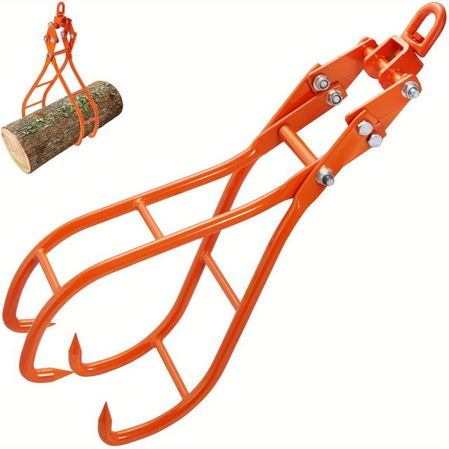 TEMU 1pc Vevor , 28" 4- Log Grapple Tongs, Swivel Steel Lifting Tool, Eagle Claws , 2205 Lbs Load , For Tractors, Atvs, Trucks, Forklifts