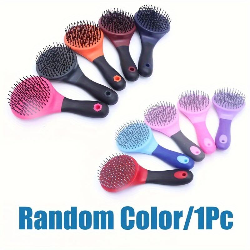 TEMU Horseshoe Comb & Tail Comb, 1 Package-pp Durable Material, Long Handle Horse Brush, Dust Removal, Stable Supplies Horse Medical Tools