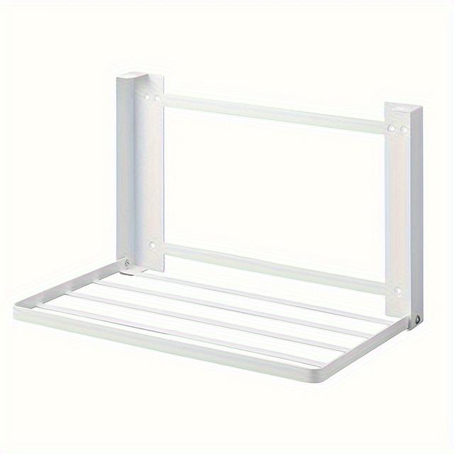 TEMU 折りたたみ式洗濯機サイド用ラック - カーボンスチール＆ステンレス製バスルーム壁掛け、省スペースシャワークローズ収納棚、日本デザイン、穴あけ不要、ミニマリストデザイン、スリム仕上げ、タオ