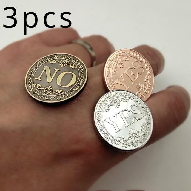 TEMU 3-pack Yes/ No Decision , Fate Magic Props, Beginners, Magic Are Suitable As Gifts Or Collections