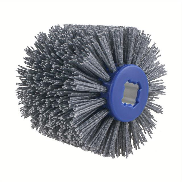 TEMU 1pc Drawing Wheel 120 Grit 120 X 100 Nylon Brush, Sanding Brushes, For Polishing And Grinding Wood