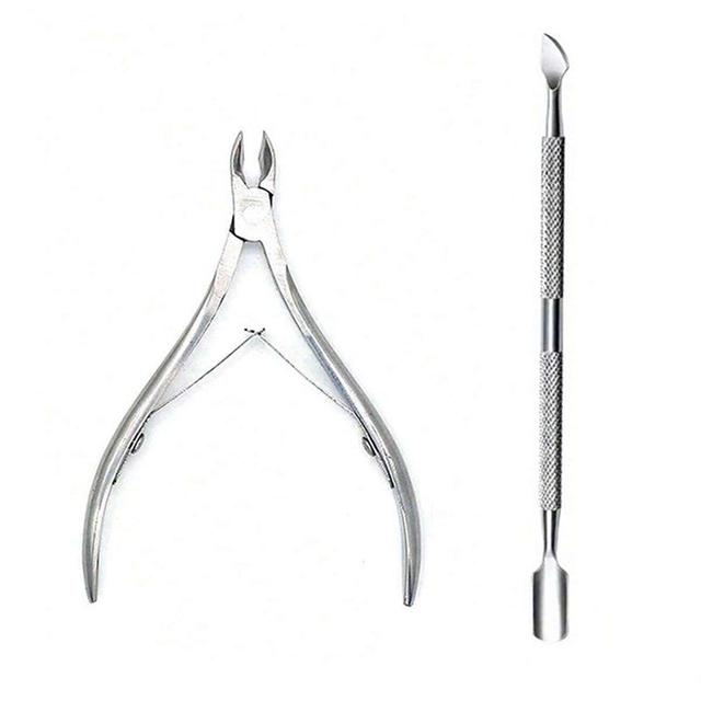 TEMU Professional Stainless Steel Nail Cutter Scissor Nippers Function Cuticle Pusher Remover Nail Care Manicure Kits