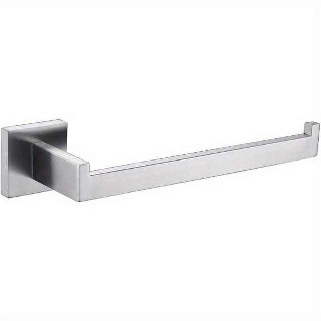 TEMU 1pc Premium Stainless Towel Holder, Heavy Duty Wall Mounted Hand Towel Bar For Bathroom Kitchen, Metal Construction, Modern Bathroom Accessory | Sleek | Polished Finish