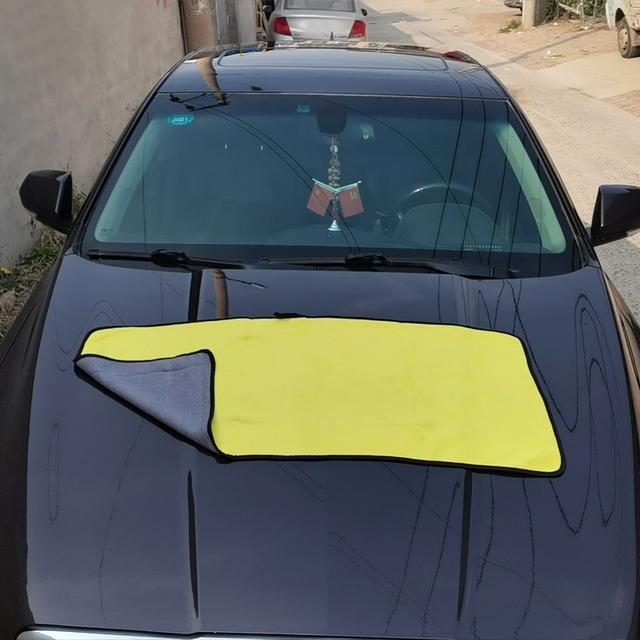 TEMU A 400gsm Car Wash Cloth, Made Of Thick And Ultra- Towel, Designed For Car Cleaning, Quick Drying, And Waxing - Durable, A Towel For Car Wiping, Large Size, Automotive Accessory