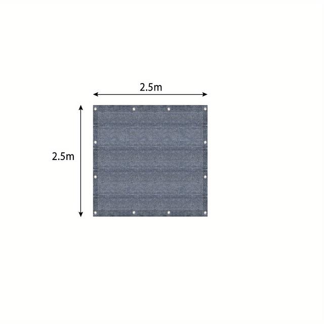 TEMU Heavy-duty High Quality Camping Mat - Hdpe Outdoor Mat With Aluminum Loops & Carry Bag, Machine Washable, Non-slip Blue-grey Awning Mat For Camping, Picnics, Beach (2x2m & 2.5x2.5m), Camping Mat