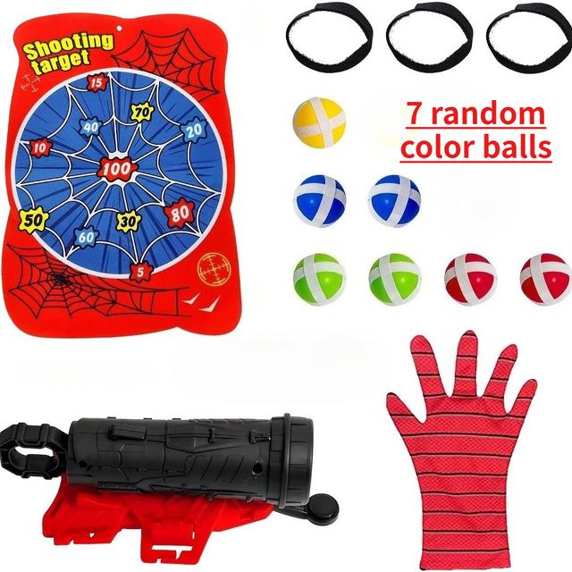 TEMU 1er-Pack Spinnennetz-Schleuder-Handschuhe – Kreatives -Spielzeug für Jugendliche & Erwachsene, als Geburtstagsgeschenk, Interaktives Mehrspieler-Partyspiel, Strapazierfähiges ABS-Material, Rot