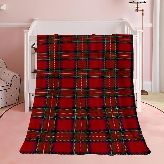 TEMU de Navidad a Cuadros Acogedora - y Verde, de Franela tipo Chal, Adecuada para Sofá, Cama, Oficina y Viajes, Decorativa para el Hogar - Regalo para las Fiestas