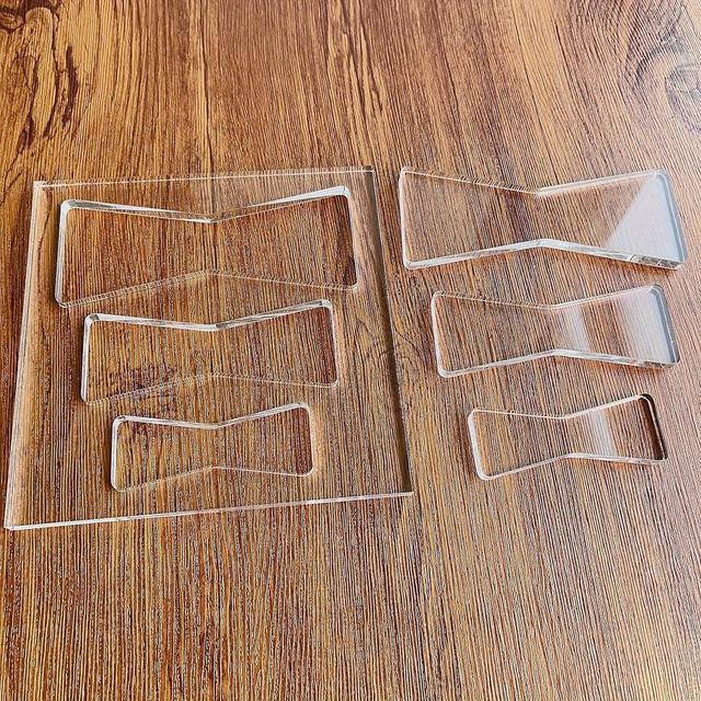 TEMU Áttetsző Akril Sablonkészlet, Faipari Maró Sablontartó Készlet Pillangós Mintával