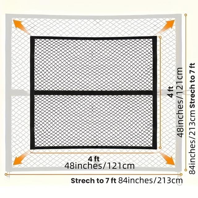 TEMU Laadbaknet voor , zeer elastisch laadruimtenet voor , rekbaar gaasorganizer voor kofferbak, geschikt voor dagelijkse lichte ladingen van vrachtwagens