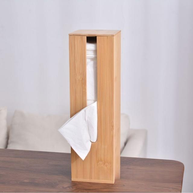 TEMU Taschentuchhalter - Holzrollenpapier-Spender mit Halter, Platzsparendes Badezimmerregal für Toilette, Toilettenpapier-Organizer (Kompatibel mit -/Rollenröhren)