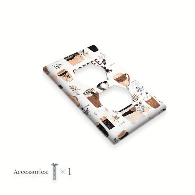 TEMU 1pc 1gang/2gang Coffee Light Switch Plate Cover Decorative Rocker Decorative Outlet Light Switch Cover Dimmer Room Bathroom Home Decoration