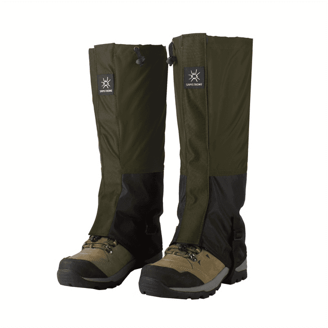 TEMU 2024 Shanmu Villa Brand New Fabric Unisex Snow Gaiters Outdoor Shoe Covers 2pcs, The For Leg Protection In Mountain Climbing, Hiking, Travel, Hunting, And Rock Climbing