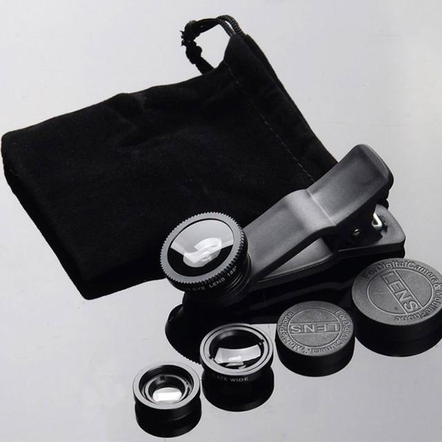 TEMU For Universal Cell Phone 3-in-1 Camera Lens: Fish Eye, Wide Angle, And Macro