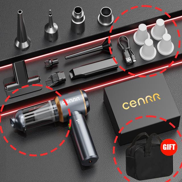 TEMU 2025 New Cenrr 160000pa Car Vacuum Cleaner Portable Cordless Vacuum Cleaner Handheld Wireless Strong Suction Car Cleaner Cleaning Machine Mini Vacuum Cleaner Extractor Vacuum Car Deatiling