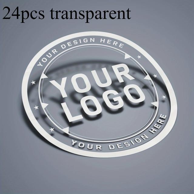 TEMU 24/120/480/960 st Anpassade Genomskinliga Etiketter - Personifierbara Klistermärken med Logotyp/Namn/Foto, 1.77 Tum Hållbar Självhäftande för Märkning, Bröllop, Födelsedagar, Fester & Evenemang