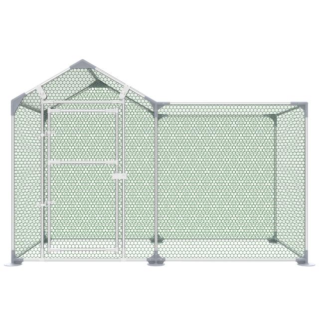 TEMU Enclos Extérieur pour Poules, Cage à Poules en Acier Galvanisé, Abri pour Volaille, Aviary pour Poules, Animaux, Volaille et Lapins
