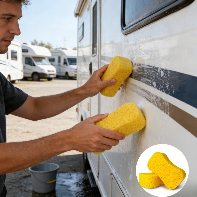 TEMU 2pcs 8 Shaped Car Wash Sponge High Density Super Absorbent Soft Cleaning Sponge For Car Washing Auto Detailing Tools