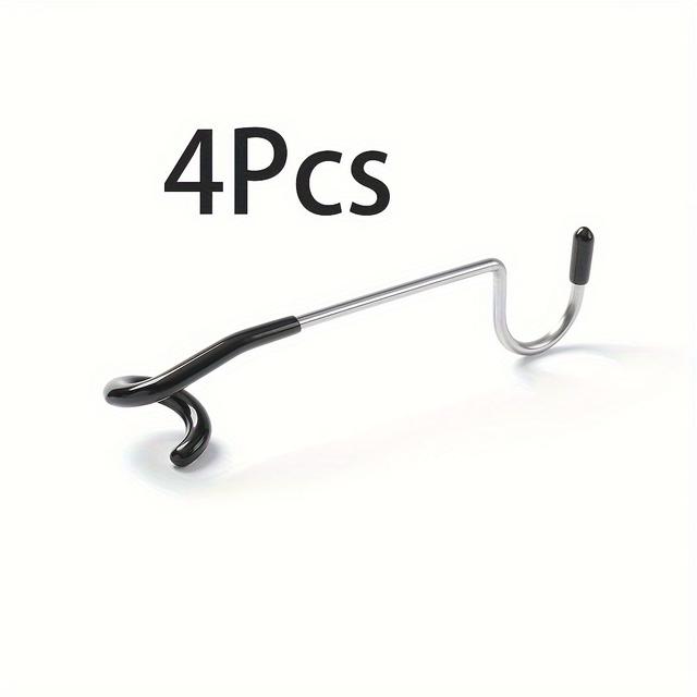 TEMU 4pcs Stainless Steel Camping Hooks - Durable, Multifunctional Hangers Suitable For Lights, Clothes, And Accessories - Perfect For , Camping Gear, Suitable For Christmas And Halloween Gifts.