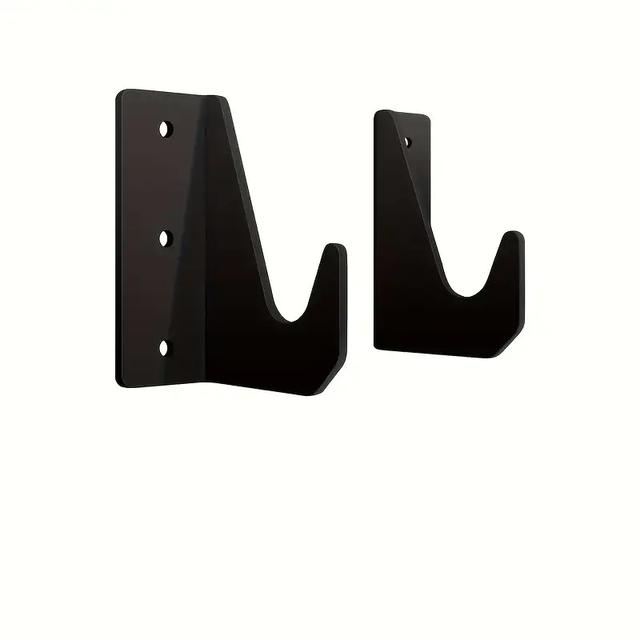 TEMU 2pcs Heavy-duty Metal Wall-mounted Jack Hooks, Storage Hooks For Garage, Workshop, And Garden, , Space-saving Design, Suitable For Gifting