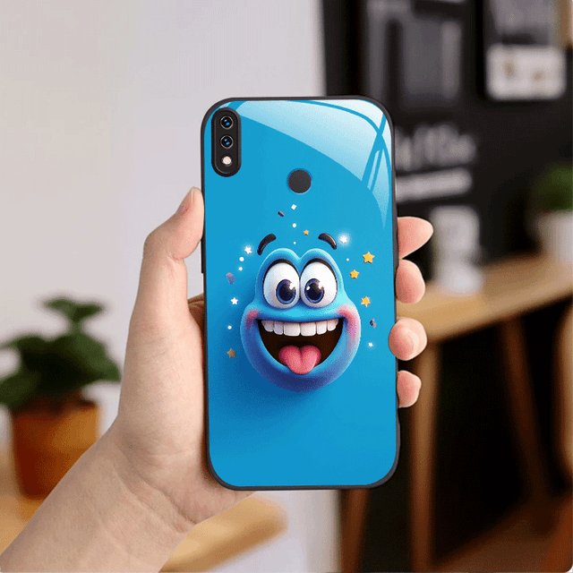 TEMU Phone Case: Happy Face Pattern Phone Case, Premium Tempered Glass Case, Suitable For Huawei Y8p/y7(2019)/y7a/y7p/y8s/y9(2019)/y9 Prime(2019)/y9a/enjoy 10/enjoy 70s/enjoy 9/ 2019/ 2021/+ 2019