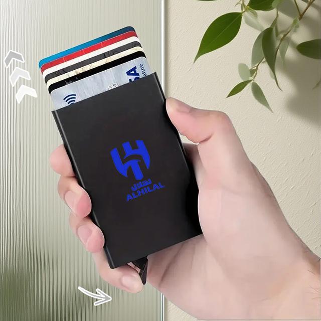 TEMU 1pc Of The 2025 's Elegant And Minimalist Cardholder Wallet Featuring The Team Logo Print, Suitable For Business Wallets And Card Holders, A Stylish And Perfect Valentine's Day Gift.