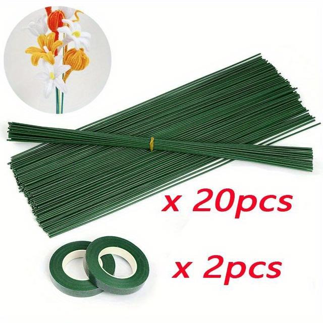 TEMU Flower Arrangement Tools Including Floral Stems And Adhesive Tape For Crafts