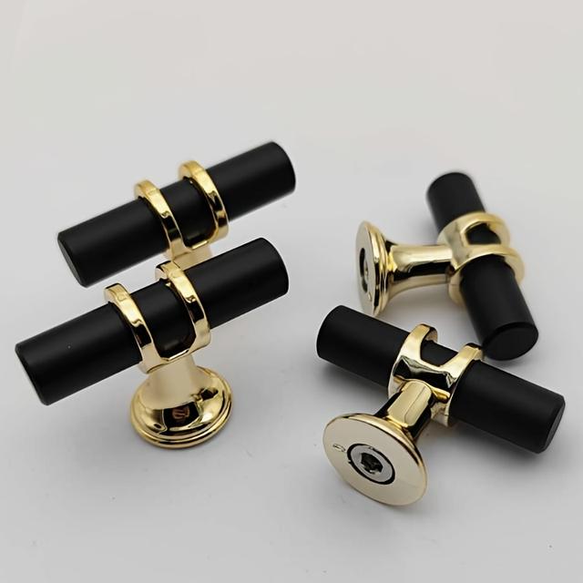 TEMU 4-pack Style Luxury European Alloy Cabinet Handle, Polished Surface, Metal Handle, Suitable For Wardrobe, Dresser, Kitchen Cabinet-installation Hardware Included