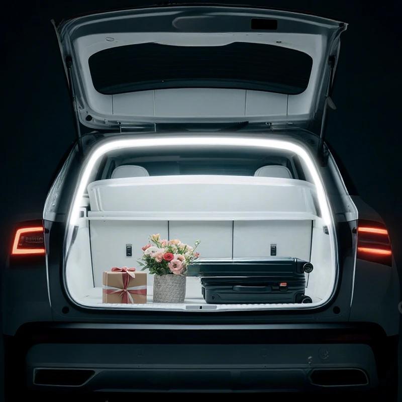 TEMU Luz de Maletero LED Ultrabrillante con Tira de Inducción, Luz de Blanca y , Barra de Luz para Maletero Trasero