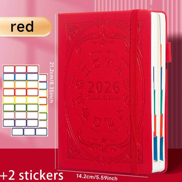 TEMU 3개 세트 A5 하드커버 플래너 - 시간 관리 & 목표 추적용, 400페이지 인조 가죽 커버, 우아한 블루 데일리/위클리/먼슬리 레이아웃, 컴팩트 휴대용 플래너 노트북, 성인용 데이트드 페이지, 불렛 저널링 & 스케줄링