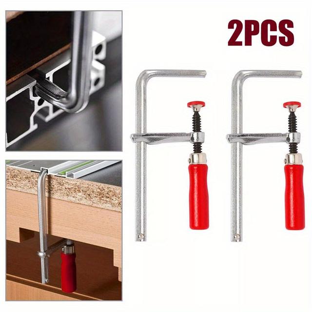 TEMU 2pcs Dovetail Clamps For Mft And Track Saw Guide Rail Woodworking Track Cutting