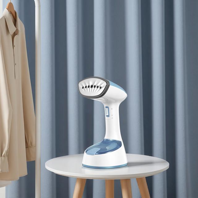 TEMU Lightweight Handheld Clothes Steamer | 20g/ Min Strong Steam, 25-sec Instant Heat | Foldable Design For Wrinkle-free Garments At Home, Office & Travel, Blue, By Yabano
