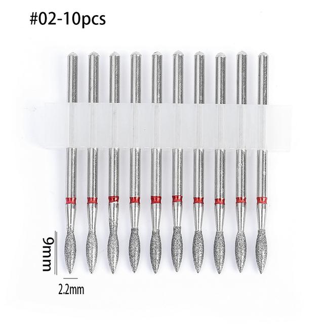 TEMU 10pcs For Nail Drill Bits Set For Nail Bits For Nail Drill E File Professional Carbide Burr Bit Set For Nails For Acrylic Gel For Nails