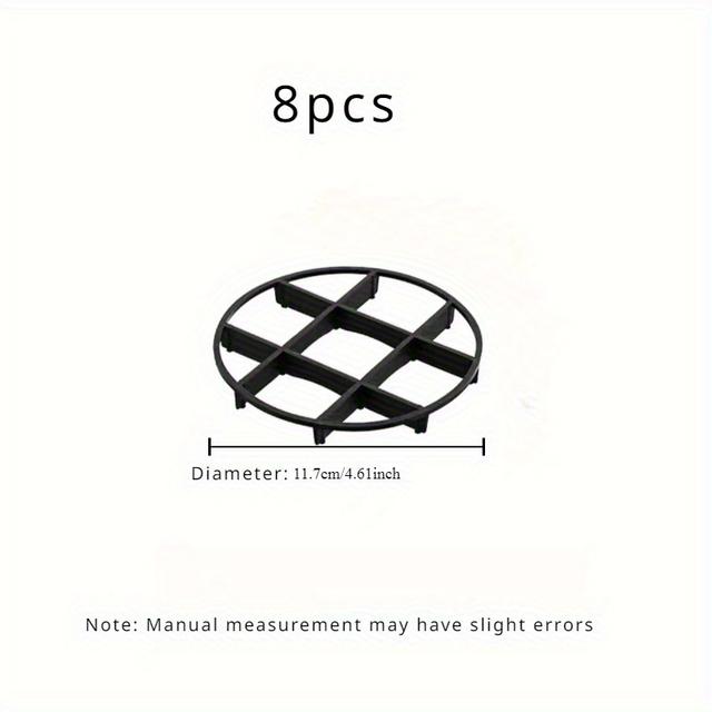 TEMU 8pcs Flower Pot Saucer Set, Specifically Designed For Plant Pots, Featuring Breathable And Anti-corrosion . Used As A Tray Stand While Providing Ventilation For Effective Drainage