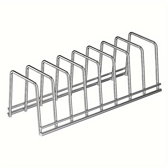 TEMU 1pc Stainless Steel Kitchen Drawer Dish Rack- Space-saving Plate And Dish Organizer With Built-in Cutlery Storage, , Essential For And Tidy Kitchen, Kitchen Accessories