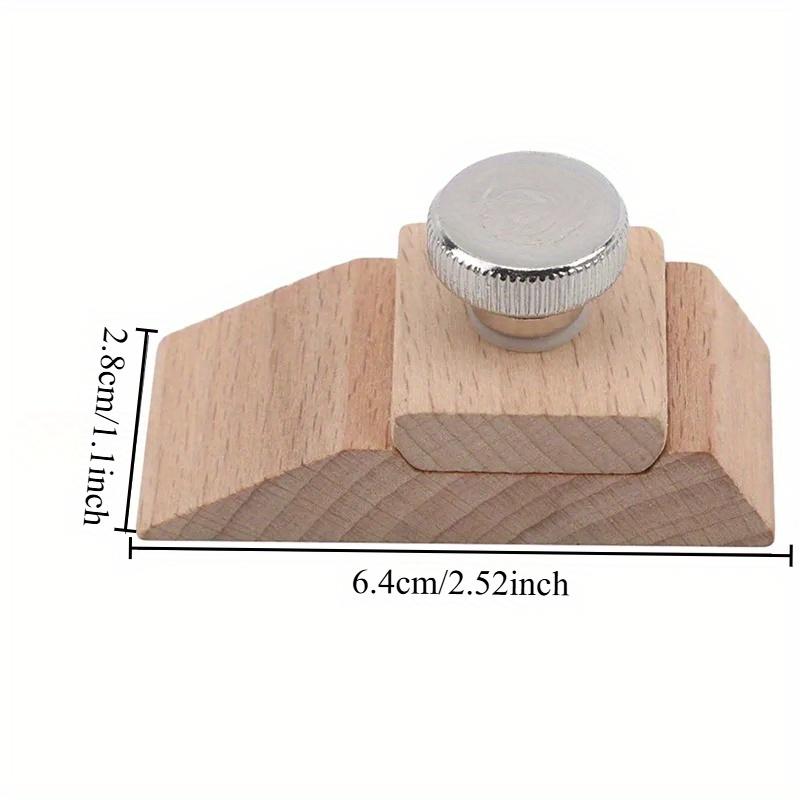 TEMU Natural Wood Leather Edge Polishing Tool - Interchangeable Sandpaper Grinding Block With Ergonomic Grip For Diy Crafts, Sewing & Leatherworking Accessories (square//wedge Shapes)