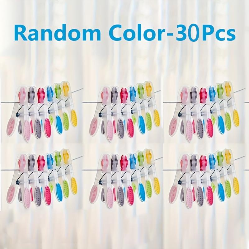 TEMU (random Color)31pcs Extra Large Beach Towel Clips - Durable Plastic, Ideal For Pool And Lawn Chairs, Holds Oversized Adult Towels, Practical Hooks, Clothes Pins