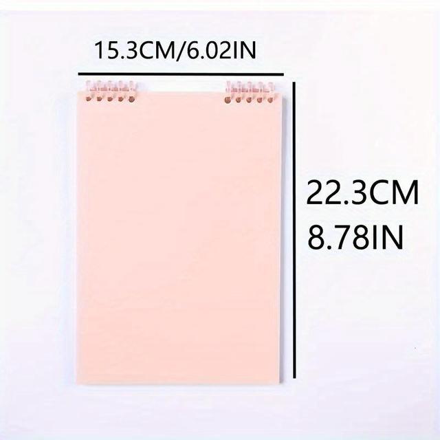 TEMU 1pc, Detachable Pink/blue Loose-leaf Notebook, A5 Size, 60 Blank Pages Designed For Students, A Thoughtful Gift For