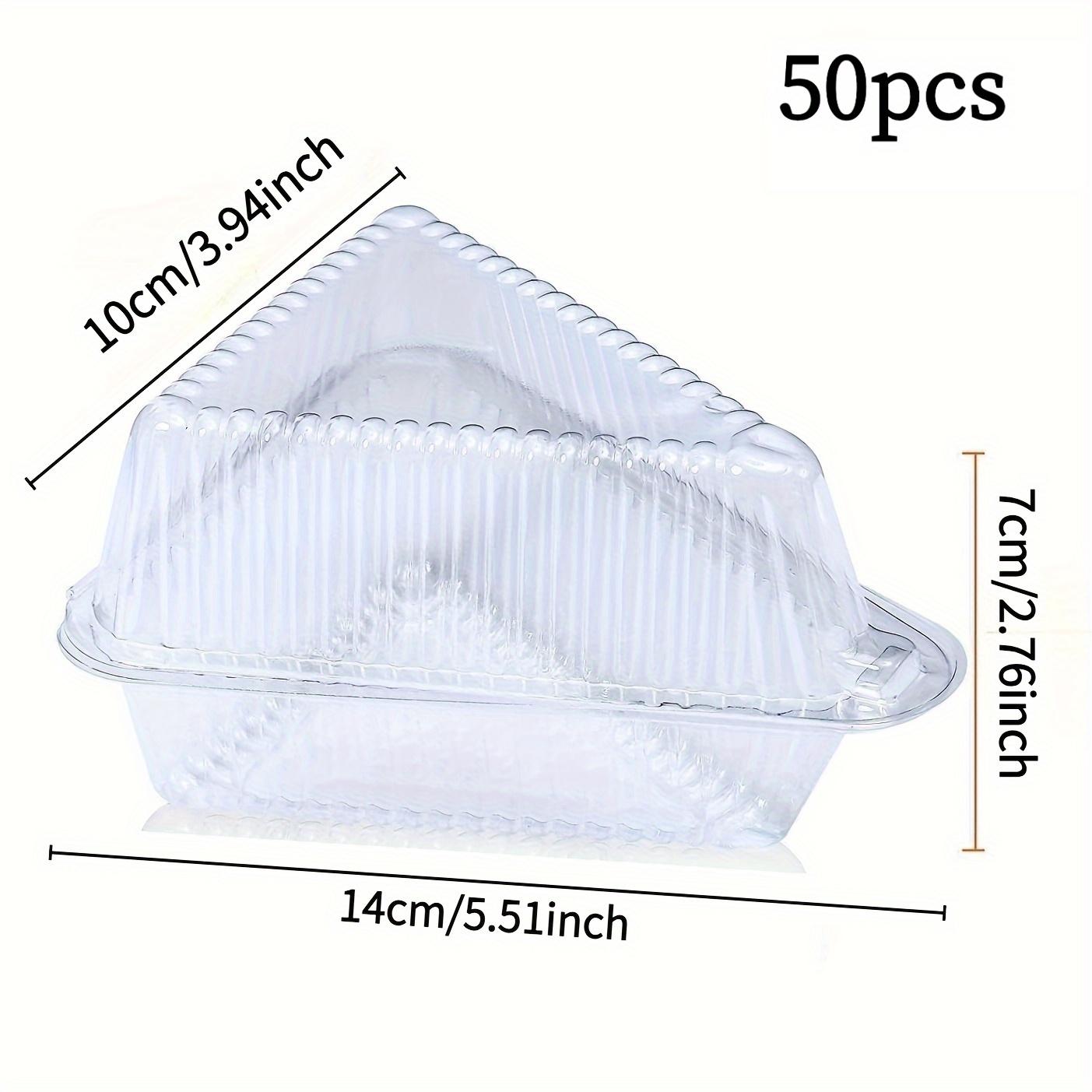 TEMU 50-pack Cake Containers, Transparent Sealed Cake Boxes, Cheesecake Tiramisu Portion Containers, Commercial Dessert Display Boxes, Leak-proof And Stackable