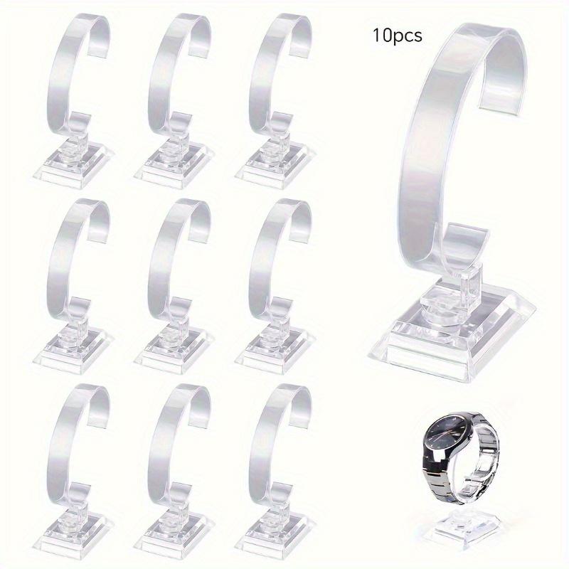 TEMU 10 soportes de exhibición transparentes de acrílico para relojes y pulseras - Perfectos para joyería, relojes y accesorios, joyería vintage